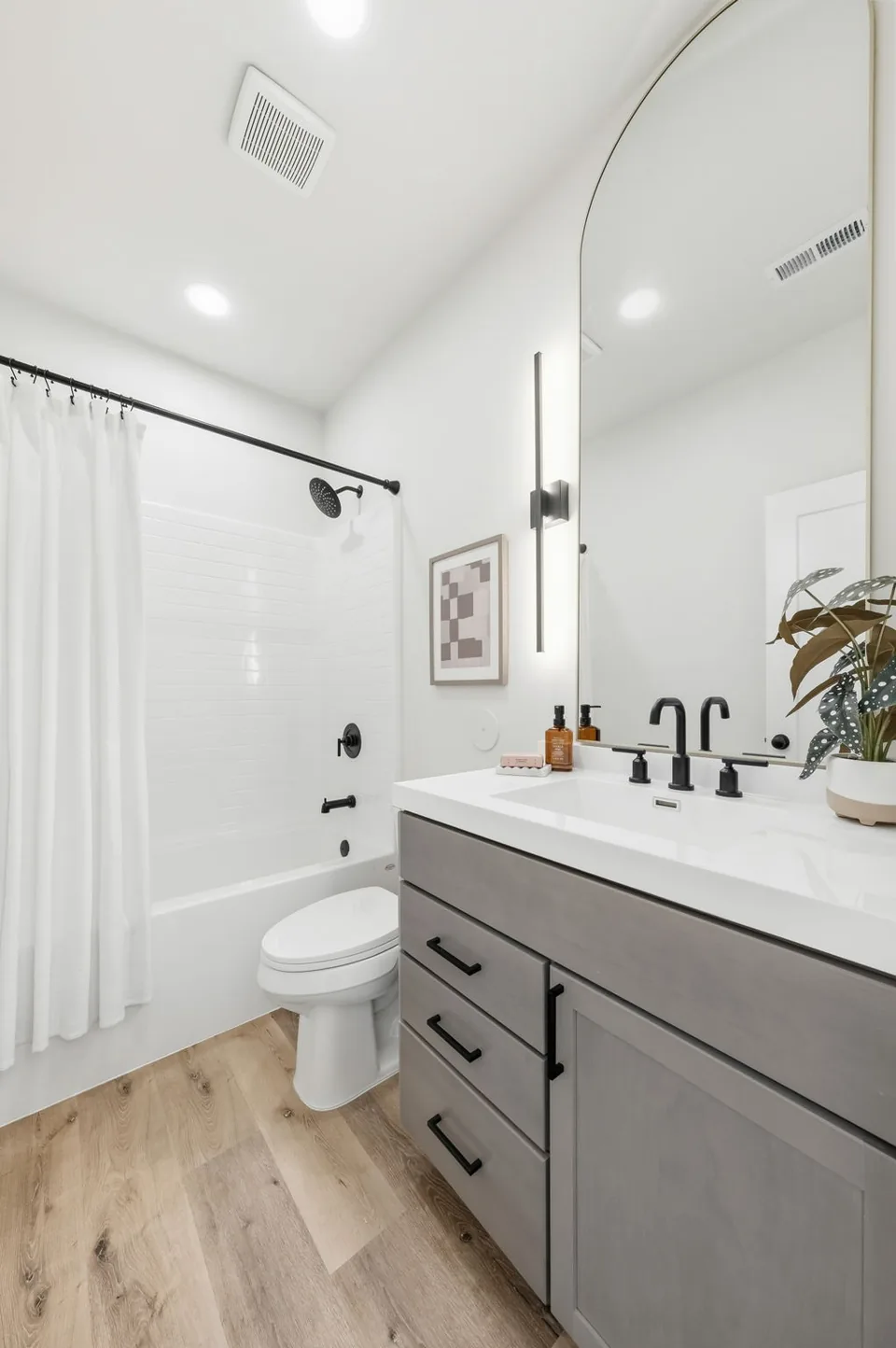 A finished bathroom inside The Duo